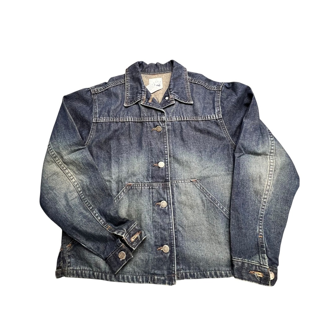 RARE Vintage Riveted Lee Denim Jacket Womens Medium Button Up Made in USA Sz S